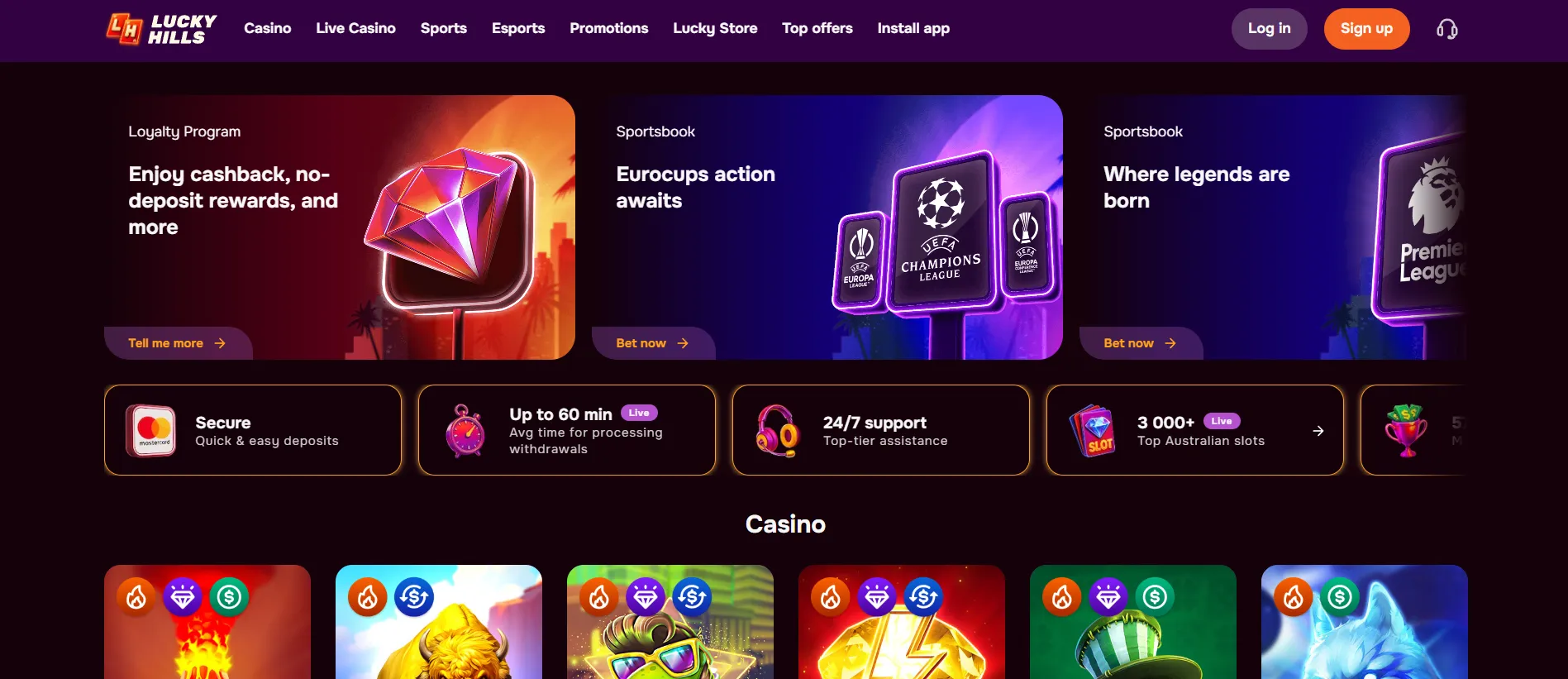 LuckyHills Main Page